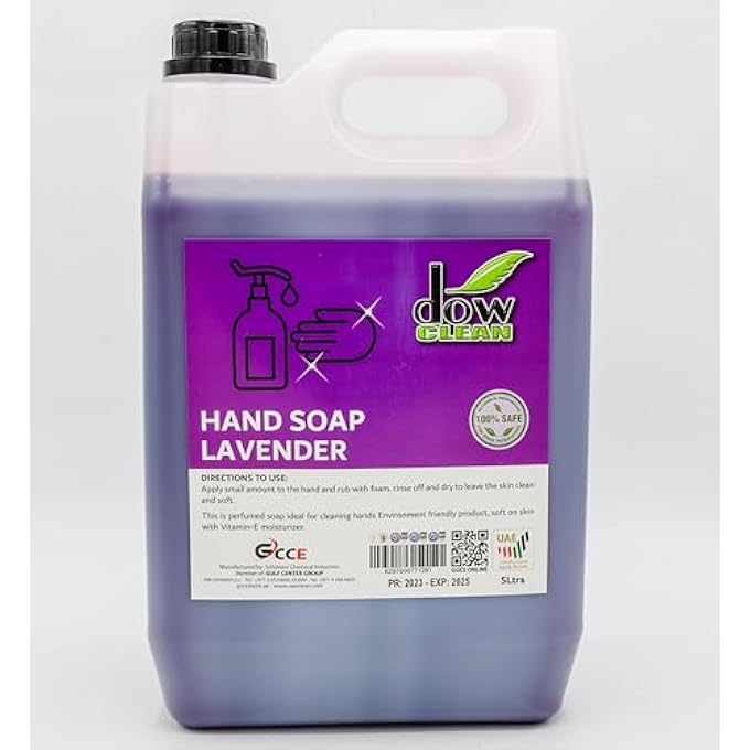 Dow Clean صابون سائل مضاد للبكتيريا - 5 لتر لافندر، نظافة اليدين - Image 1